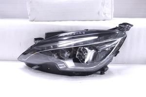 35-699★美品★後期 LED T9 プジョー 308★左ヘッドライト 98005 464 80-02 ブラック 純正★PEUGEOT (YM)