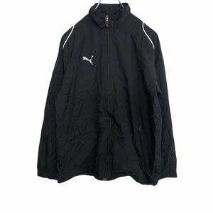 PUMA ナイロンジャージ キッズ XL ブラック プーマ ジップアップ ロゴ スポーツ 裏メッシュ 古着卸 アメリカ仕入 t2110-4039