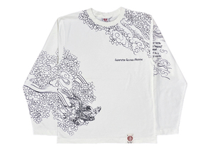 爆烈爛漫娘　完売商品！　ロングTシャツ　OFF-WHITE　38サイズ　ちょっと難あり　RMLT-122