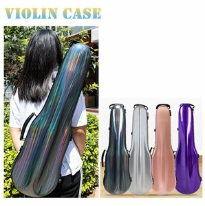 VIOLIN CASE バイオリンケースサイズ 4/4 楽器 管楽器 カーボンファイバー製 軽量 堅牢 ケース クッション付き