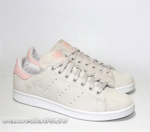 アディダス スタンスミス スニーカー BB5048 ベージュ グレー / ピンク スエード US9.5 26.5cm インド製 中古 美品 adidas Stan Smith