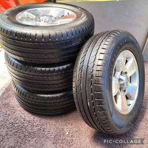 トヨタ ハイラックスサーフ純正 17インチ 7.5J +30 6H139.7タイヤ付き4本セット265/65R17 ランドクルーザー プラド ハイエース 四駆 4WD