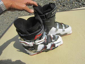 SATU436　Head スキー靴　HEAT-X　ブーツ　ソール長さ313ｍｍ　約26CM～26.5cm　白/黒　ヘッド　スキーシューズ