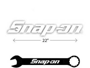 Snap-on（スナップオン）ロゴステッカー,抜き文字.ホワイトM特大