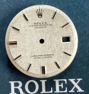 純正 モザイク シルバー 文字盤 ロレックス デイトジャスト 1600 1601 1603 ROLEX DATEJUST dial silver メンズ cal1570 mosaic リネン b