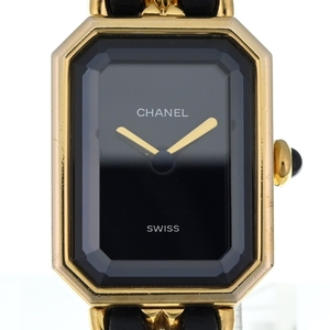 シャネル CHANEL H0001 プルミエール M GP/レザー クォーツ レディース 良品 R#134929