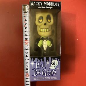 新品当時物FUNKO Wacky Wobbler Phil De Grave フィギュアゾンビラウンジシリーズ スカル 骸骨 髑髏 クリームソーダ ペパーミント マッコイ