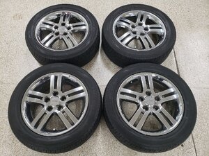 ◎傷少 希少 RAYS AUTECH 16in 6J +45 114.3/5H 　バリ溝 ダンロップ EC202 205/55R16 4本 セレナ C25 C26 C27 ライダー オーテック