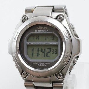 2501-544 QZ カシオ G-SHOCK MR-G MRG-100 クオーツ 腕時計 CASIO デジタル 銀色ケース 純正ベルト