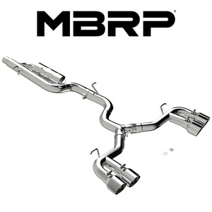 MBRP 2022- フォルクスワーゲン ゴルフ 8 R CAT-BACK エキゾースト バルブエリミネーター ポリッシュTip 正規品 爆音