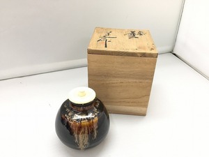 【1円スタート】 丸壺茶入 葛城手異紋作