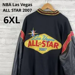 希少　NBA ALL STAR スタジャン　袖レザー　リバーシブル　6XL