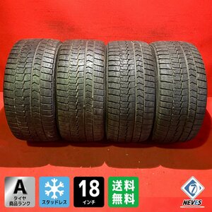 【送料無料】中古スタッドレスタイヤ 255/35R18 DUNLOP WM02 2019年製 8分山～9分山 4本SET【55584338】