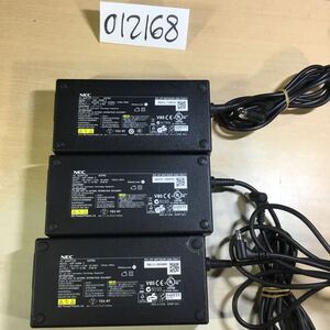 【送料無料】(012168E) 3個セット　NEC AC Adapter ADP82 19V8.16A PC-VP-WP79 純正品　ACアダプター　メガネケーブル付 中古品