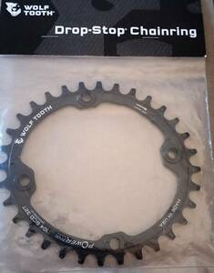 ウルフトゥース Wolf Tooth DROP-STOP ST Elliptical 104 MTB BCD チェーンリング for Shimano 12 spd 32T