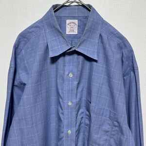 Brooks Brothers 346 ワイドスプレッドカラー 長袖シャツ　チェック柄　レギュラーフィット ノンアイロン サイズ16 1/2-2/3