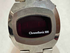 【ジャンク】【不動】 Chrono Sonic 100 クロノソニック 100 デジタル メンズ QZ クォーツ シルバー