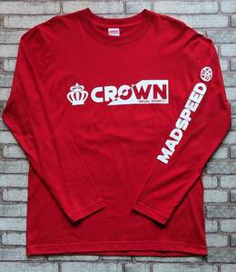 【MADSPEED】趣味Ｔシャツ 王冠 クラウン crown クラウンクロスオーバー ロイヤル アスリート ver 長袖 レッド Mサイズ