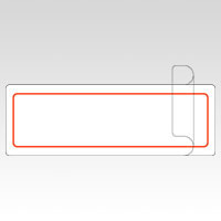 ニチバン マイタック ラベル ラミネートラベル 保護フィルム付 手書き専用 10シート 20片 35x105mm ML-213R 白 赤枠 上質紙