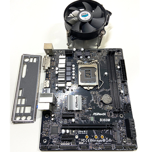 【動作品】ASRock B360M LGA1151 8世代 9世代 マザーボード CPUファン coolermaster IOパネル 付属 保証あり