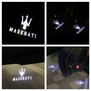 Maserati マセラティ ロゴ プロジェクター カーテシランプ LED 純正交換 ギブリ クアトロポルテ プロジェクタードア ライト エンブレム