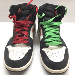 NIKE スニーカー AIR JORDAN1 エアジョーダン1 RETRO HIGH 28cm ホワイト井 ブラック 555088-015 [jgg]