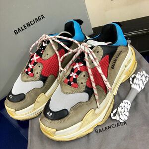 【バレンシアガ】基準内 BALENCIAGA 靴 28.5cm トリプルエス TRIPLE S スニーカー カジュアルシューズ 厚底 メンズ UK 9 ・ EUR 43 箱有り