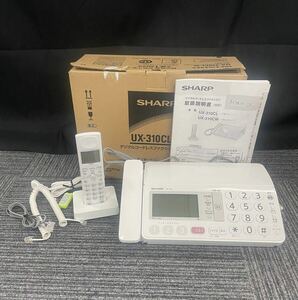 夏本 9月 No.53 SHARP シャープ UX-310 電話機 デジタルコードレスファクシミリ FAX 子機 親機 動作未確認 親機のみ通電確認済