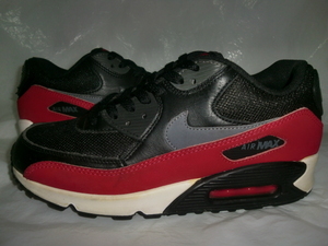 ★NIKE AIR MAX 90 ESSENTIAL `15製ナイキ 537384-062 エアマックス 90 エッセンシャル ブラック/グレー/レッド 着用回数少