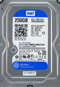 Western Digital WD2500AAKX-07U6AA0 富士通 CP225567-01 3.5インチ SATA600 250GB 1268回 13272時間