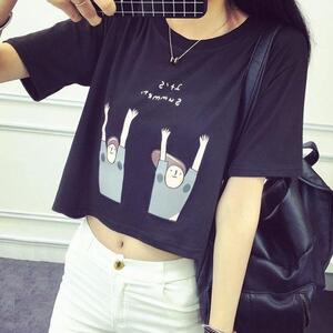 Tシャツ 新品 ブラック XL レディース トップス プリント ki1732