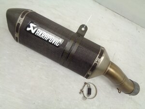 ZX6R ZX636R 09-12 13-20 Akrapovic アクラポビッチ ヘクサゴナル カーボン スリップオン サイレンサー マフラー 良品【E616】