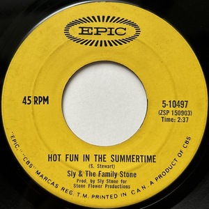 【試聴 7inch】Sly & The Family Stone / Hot Fun In The Summertime 7インチ 45 muro koco フリーソウル サバービア 