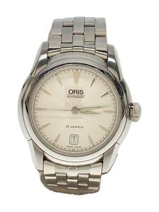 ORIS◆クロノメーターデイト/自動巻腕時計/ステンレス/WHT/SLV/SS/20240510日差+26