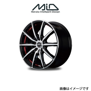 MID シュナイダー SX 2 アルミホイール 1本 シビック FD2(17×7J 5-114.3 INSET48 ブラック/レッド)SCHNEIDER