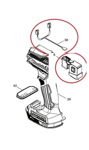 マキタインパクトドライバー TD171D TD161D スイッチコンプリート　& LED回路　純正部品新品2点セット.