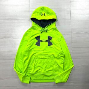 UNDER ARMOUR アンダーアーマー プルオーバーパーカー フーディー パーカー SM イエロー ワンポイントロゴ スポーツウェア