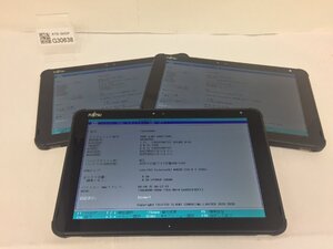 ジャンク3台セット/FUJITSU ARROWS Tab Q5010/Celeron N4000 1.10GHz/ストレージ不明/4GB/10.1インチ/高解像度/AC欠品