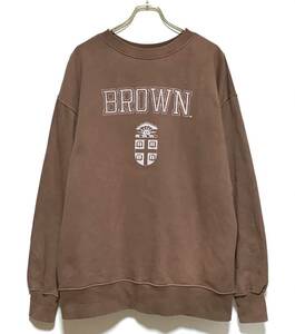 BEAMS ORIGINAL LOOSE COLLEGE SWEAT（L）ブラウン ビームス カレッジ ルーズ スウェット クルー オーバーサイズ ヘビーウェイト