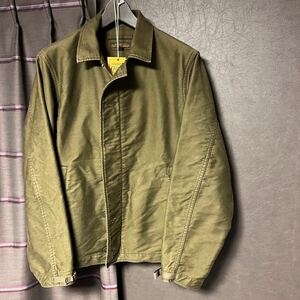 フリーホイーラーズ デッキワーカージャケット ミリタリー OLIVE DRAB サイズ44