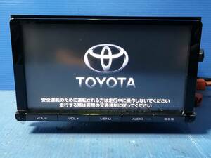 トヨタ純正9インチナビ　NSZT-Y64T　NHP10 アクア 後期　パネル付　フルセグ/CD/DVD/SD/USB/Bluetooth/HDMI　動作確認OK　　　0703-15