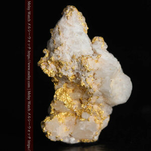3.96gの雪の結晶のような石英に包まれた自然金・ゴールドナゲット《商品番号G0318》