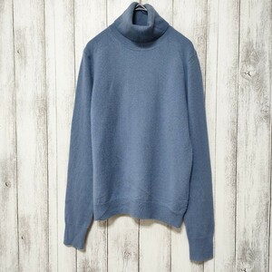 UNIQLO ユニクロ (S)　カシミヤ タートルネック セーター ブルー系