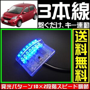 トヨタ パッソに■青,LEDスキャナー■3本線繋ぐだけ ダミー セキュリティー★バラッドのようにバイパーやクリフォードへも接続可能