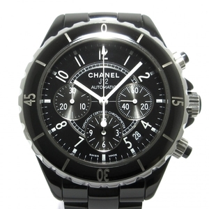 CHANEL(シャネル) 腕時計■美品 J12クロノグラフ H0940 メンズ ブラックセラミック/クロノグラフ/41mm 黒
