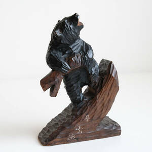 層雲峡 木彫り熊 熊の置物 北海道土産 北海道民芸品 置物 木彫熊 