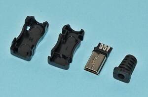 【10セット】USBコネクタ オス Bタイプ mini-B プラグ 要半田付け ケーブルの補修などに DIY コネクター 小型 ミニB miniB