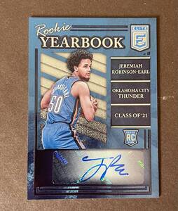 2021-22 Panini Donruss Elite Rookie Yearbook Auto Jeremiah Robinson-Earl OKC Thunder NBAカード