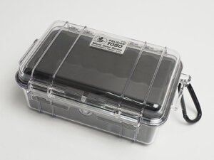 新品 PELICAN 1050 CASE ペリカンケース マイクロケース カラー:ブラック/クリア 外寸:20.3x12.9x7.9cm [1050] ケース用品[BB-241110]