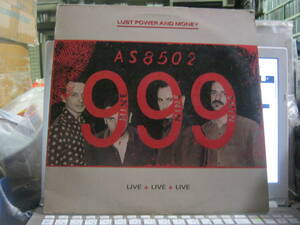 999 / LUST POWER AND MONEY - LIVE LIVE LIVE U.K.LP SEX PISTOLS CLASH DAMNED SHAM 69 BUZZCOCKS EATER CHELSEA STRANGLERS X-RAY SPEX